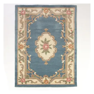 Modrý vlněný koberec Flair Rugs Aubusson, 120 x 180 cm