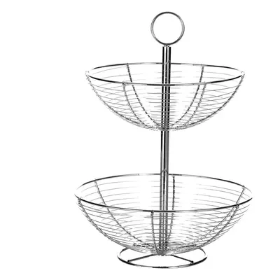 Dvoupatrový stojan z kovu Casa Selección Baker, výška 41 cm