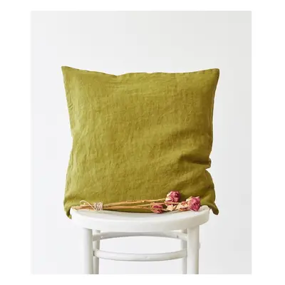 Lněný povlak na polštář 50x50 cm Moss Green – Linen Tales