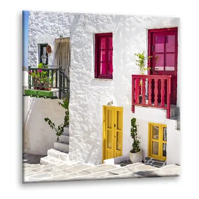 Obraz Styler Glasspik Destination Greece III, 30 x 30 cm