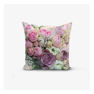 Povlak na polštář s příměsí bavlny Minimalist Cushion Covers Roses, 45 x 45 cm