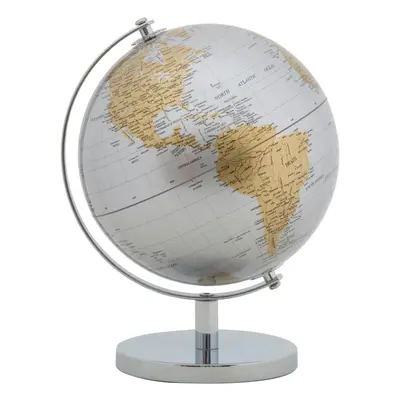 Stolní dekorace ve stříbrno-zlaté barvě Mauro Ferretti Globe, výška 28 cm