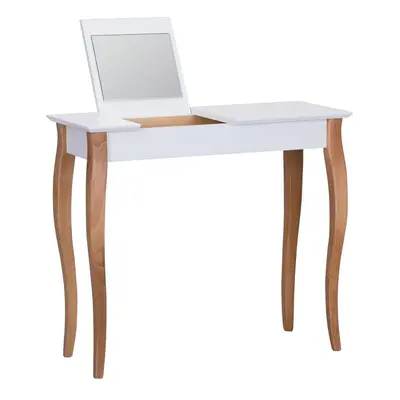 Bílý toaletní stolek se zrcadlem Ragaba Dressing Table, délka 85 cm