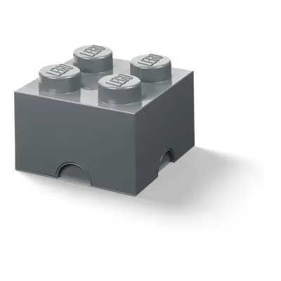 Dětský tmavě šedý úložný box LEGO® Square