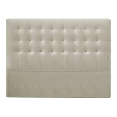 Béžové čelo postele se sametovým potahem Windsor & Co Sofas Athena, 200 x 120 cm