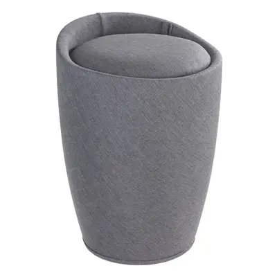 Šedý koš na prádlo a taburetka v jednom Wenko Linen Look, 20 l