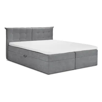 Šedá boxspring postel s úložným prostorem 160x200 cm Echaveria – Mazzini Beds