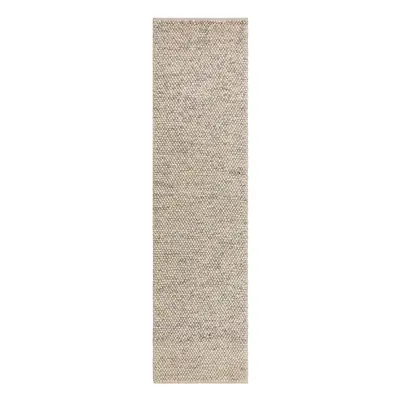 Světle šedý ručně tkaný běhoun s příměsí vlny 60x230 cm Minerals – Flair Rugs