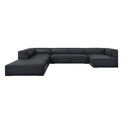 Tmavě modrá kožená rohová pohovka (levý roh) Madame – Windsor & Co Sofas