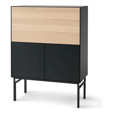 Černá vinotéka v dekoru dubu 91x111 cm Edge - Hammel Furniture