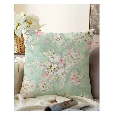 Zelený povlak na polštář s příměsí bavlny Minimalist Cushion Covers Blossom, 55 x 55 cm