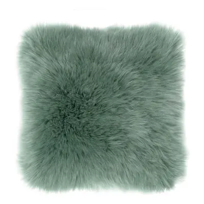 Zelený polštář Tiseco Home Studio Sheepskin, 45 x 45 cm