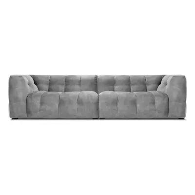 Šedá sametová pohovka Windsor & Co Sofas Vesta, 280 cm