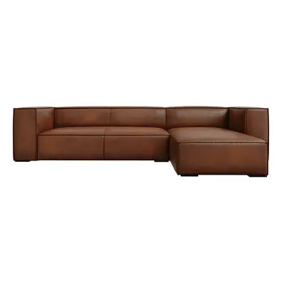 Koňakově hnědá kožená rohová pohovka (pravý roh) Madame – Windsor & Co Sofas