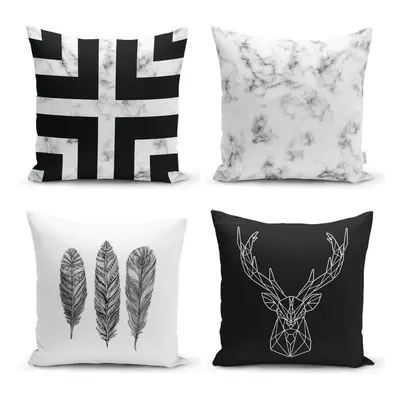 Sada 4 povlaků na polštáře Minimalist Cushion Covers Faria, 45 x 45 cm