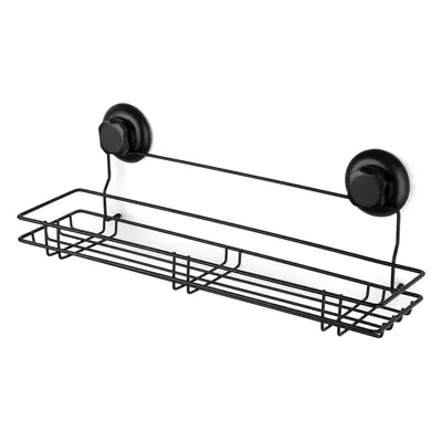 Černá samodržící nástěnná kuchyňská polička Compactor Bestlock Black Kitchen Shelf, 45,5 x 12 cm