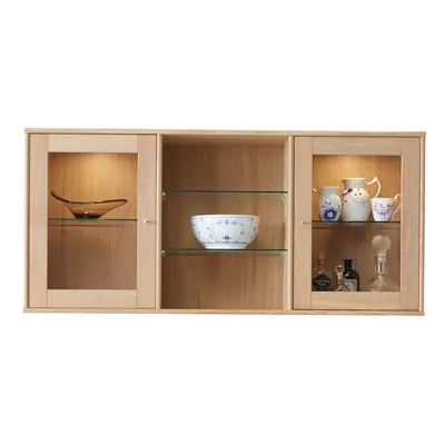 Závěsná vitrína s osvětlením v dekoru dubu 133x61 cm Mistral - Hammel Furniture