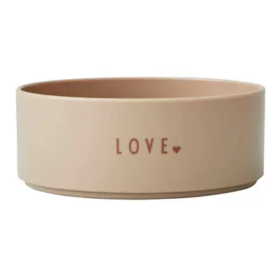 Béžová dětská miska Design Letters Mini Love, ø 11 cm