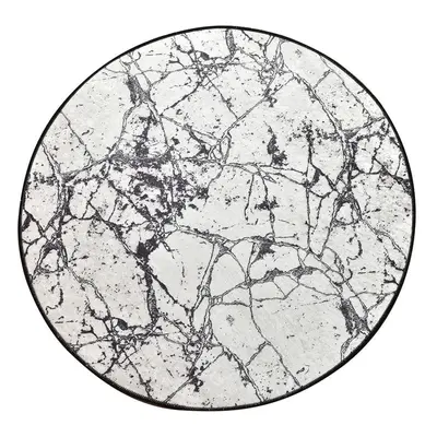 Černo-bílá koupelnová předložka Foutastic Marble Circle, ø 100 cm