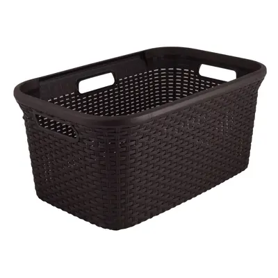 Hnědý koš na prádlo Curver Style Basket, 45 l