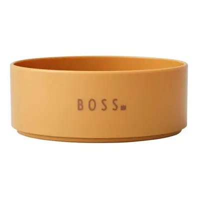 Hořčicově žlutá dětská miska Design Letters Mini Boss, ø 11 cm