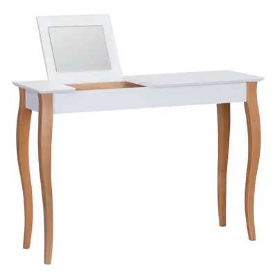 Bílý toaletní stolek se zrcadlem Ragaba Dressing Table, délka 105 cm