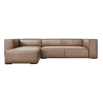 Světle hnědá kožená rohová pohovka (levý roh) Madame – Windsor & Co Sofas