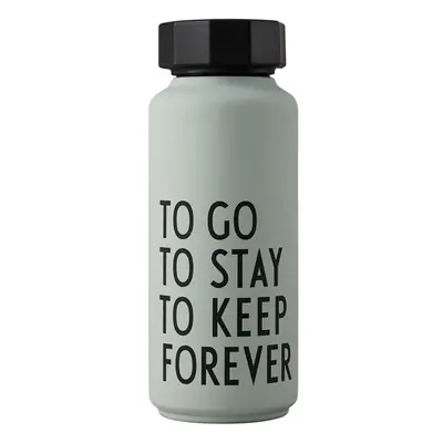 Světle zelená termo láhev Design Letters Forever, 500 ml