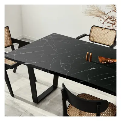 Samolepka na nábytek 200x60 cm Black and White Marble – Ambiance