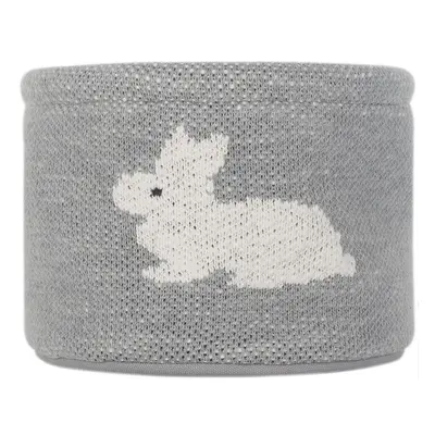 Šedý bavlněný organizér Kindsgut Bunny, ø 16 cm