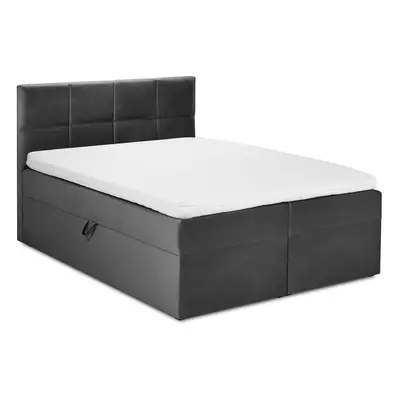 Tmavě šedá boxspring postel s úložným prostorem 180x200 cm Mimicry – Mazzini Beds