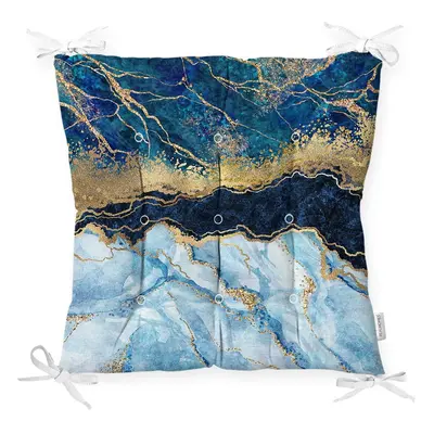 Podsedák na židli Minimalist Cushion Covers Blue Marble, 40 x 40 cm