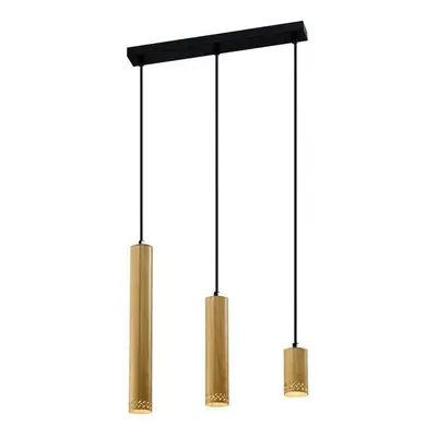 Závěsné svítidlo s kovovým stínidlem v černo-zlaté barvě 6x46 cm Tubo – Candellux Lighting