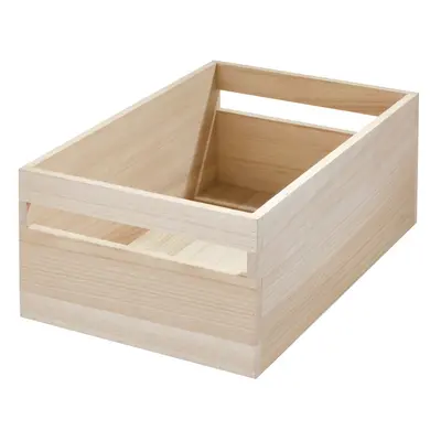 Úložný box ze dřeva paulownia iDesign Eco Handled, 25,4 x 38 cm