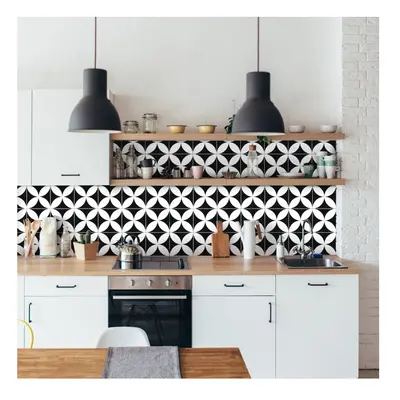 Sada 9 nástěnných samolepek Ambiance Wall Decal Tiles Enzo, 10 x 10 cm