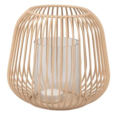 Světle hnědá stolní lucerna PT LIVING Lantern, výška 15,5 cm