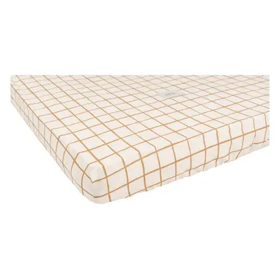 Napínací bavlněné dětské prostěradlo do postýlky 80x160 cm Camel Check – Malomi Kids