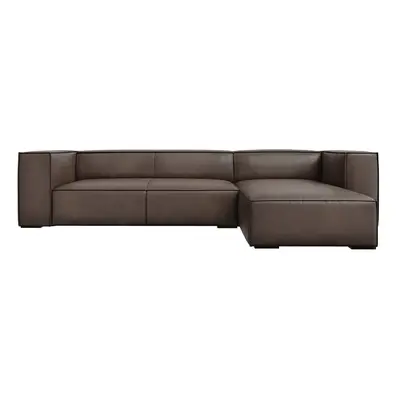 Hnědá kožená rohová pohovka (pravý roh) Madame – Windsor & Co Sofas