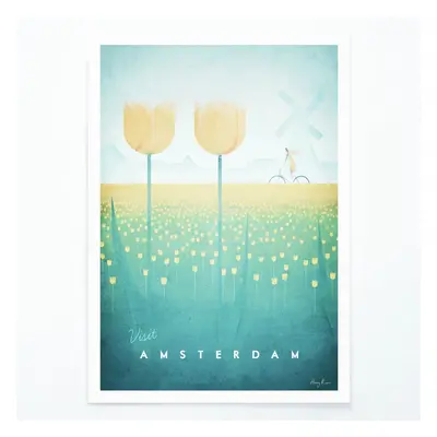 Plakát Travelposter Amsterdam, 30 x 40 cm