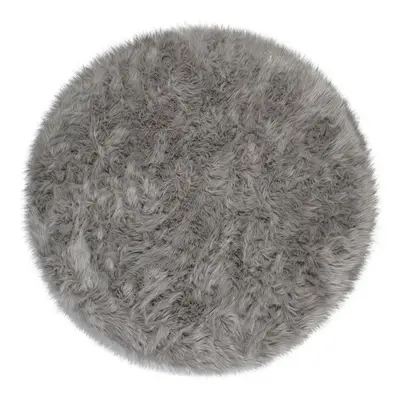 Šedý koberec Flair Rugs Sheepskin, ⌀ 120 cm