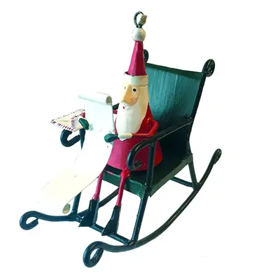 Vánoční závěsná ozdoba G-Bork Santa in Rocking Chair