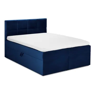 Modrá boxspring postel s úložným prostorem 180x200 cm Mimicry – Mazzini Beds