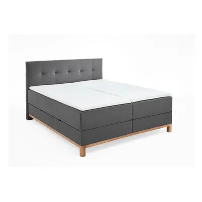 Tmavě šedá boxspring postel s úložným prostorem 180x200 cm Catania - Meise Möbel