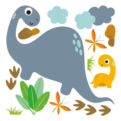 Nástěnné dětské samolepky Ambiance Cute Dinosaurus Stickers