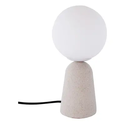 Šedá stolní lampa SULION Creta, výška 29,5 cm