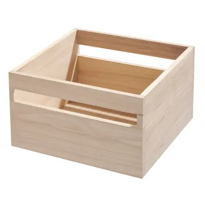 Úložný box ze dřeva paulownia iDesign Eco Wood, 25,4 x 25,4 cm