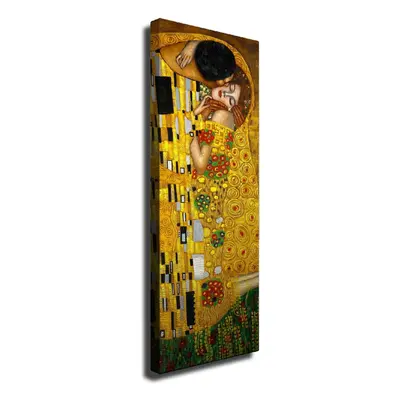 Nástěnná reprodukce na plátně Gustav Klimt The Kiss, 30 x 80 cm