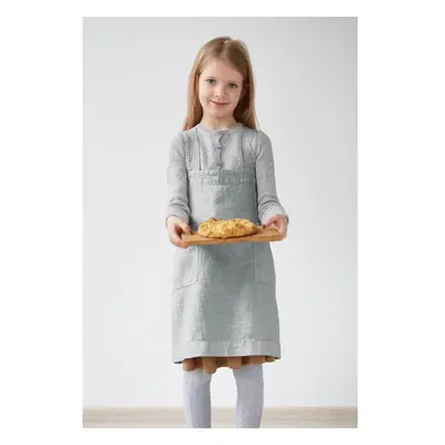 Dětská šedá lněná zástěra Linen Tales Pinafore, 60 x 34 cm