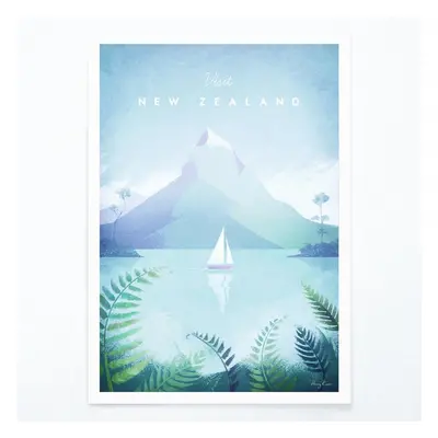 Plakát Travelposter New Zealand, 30 x 40 cm