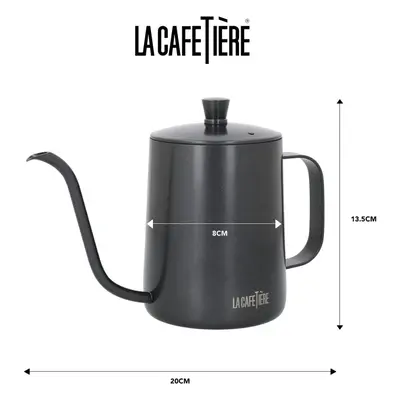 Šedá konvice na přípravu kávy z nerezové oceli 0.6 l La Cafetiere - Kitchen Craft